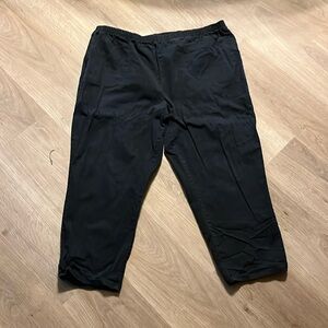 Plain black light leans with an elastic waist band